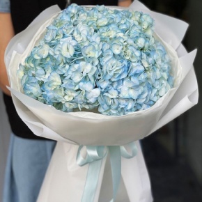 Букет из 5 голубых гортензий в Волоколамске