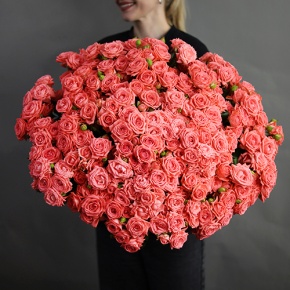 Букет из 39 коралловых кустовых роз (50 см) в Волоколамске