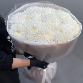 Букет из 11 белых хризантем  в Волоколамске