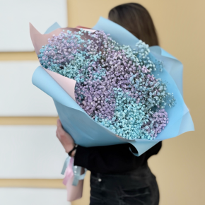 Букет "Радуга" из 15 гипсофил в Волоколамске