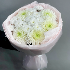 Букет из микса белых хризантем Магнум  в Волоколамске