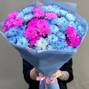 Букет "Матильда" из 15 кустовых хризантем в Волоколамске