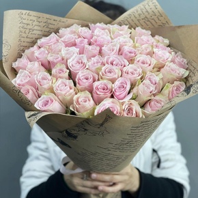 Букет из 51 пастельной розы (40 см) в Волоколамске