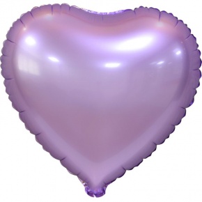 Сердце сиреневое фольгированный шар с гелием (45 см) в Волоколамске