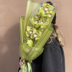 Букет из лаймовой орхидеи в Волоколамске