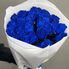 25 синих роз Эквадор (60 см) в Волоколамске