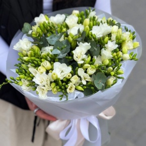 Букет из 51 белой фрезии в Волоколамске