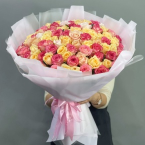 Букет из 101 розы  микс (70 см) в Волоколамске