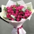 Букет "Малиновый бисквит" из кустовых и пионовидных роз и эвкалипта в Волоколамске