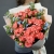 Букет "Фортуна" из коралловых роз и оксипеталума в Волоколамске