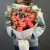 Букет "Фортуна" из коралловых роз и оксипеталума в Волоколамске