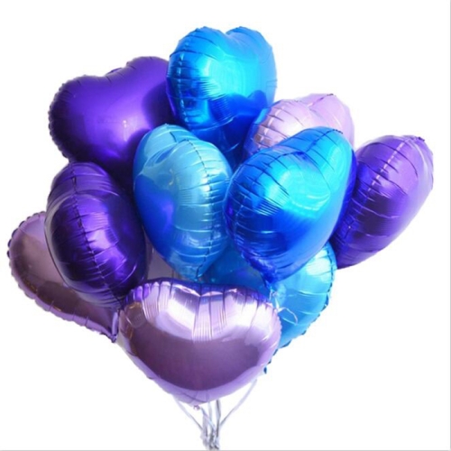 Сердце сиреневое фольгированный шар с гелием (45 см) в Волоколамске