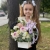 Композиция с георгинами на 1 сентября в белом ящике в Волоколамске